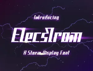 Elecstrom font