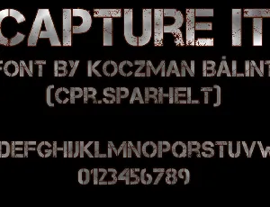 Capture it font