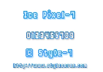 Ice Pixel7 font