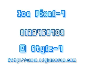 Ice Pixel7 font