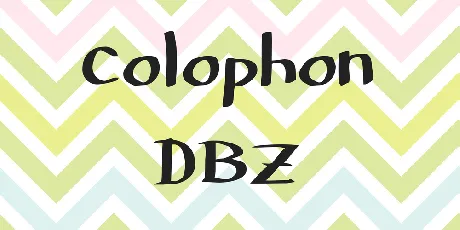 Colophon DBZ font