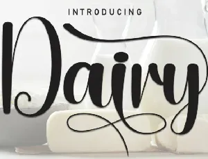Dairy Script font