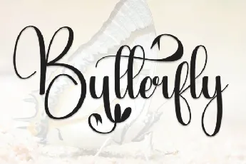 Butterfly Calligraphy Typeface font