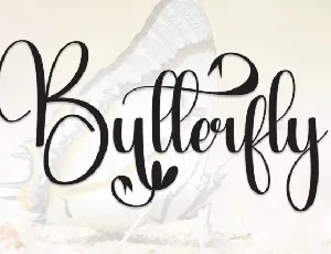 Butterfly Calligraphy Typeface font