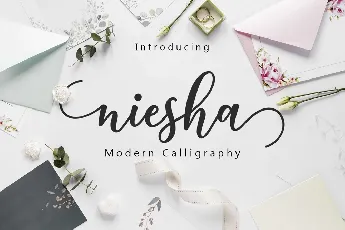 Niesha Modern Calligraphy Script font