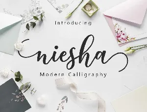 Niesha Modern Calligraphy Script font