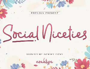 SocialNicetiesDemo font