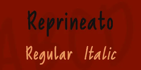 Reprineato font