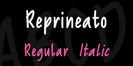 Reprineato font