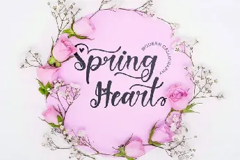 Spring Heart Calligraphy font