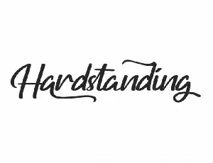 Hardstanding Calligraphy font