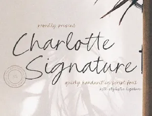Charlotte Signature Typeface font