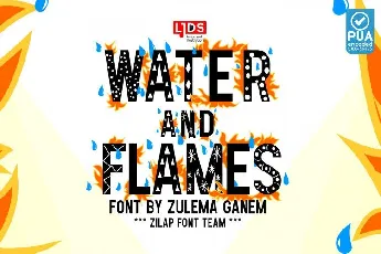 Water and Flames font