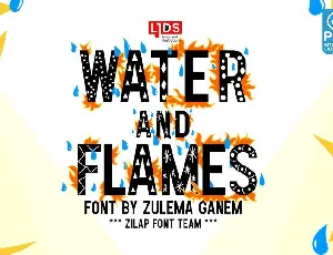 Water and Flames font