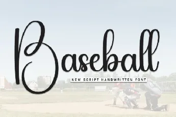 Baseball Script font