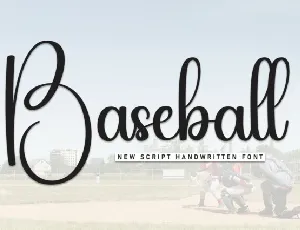 Baseball Script font