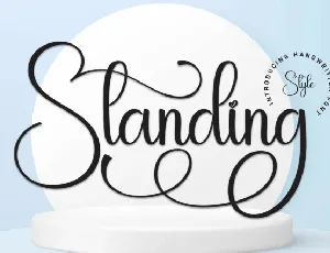 Standing Calligraphy font