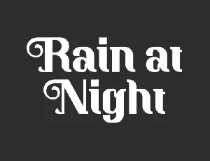 Rain at Night font