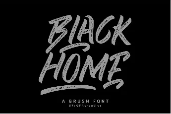 BLACK HOME font