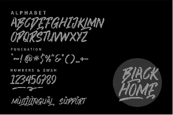 BLACK HOME font