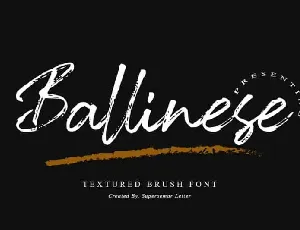 Ballinese Brush font