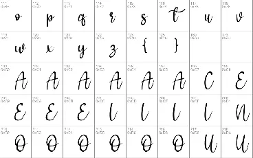 Teringat Script font