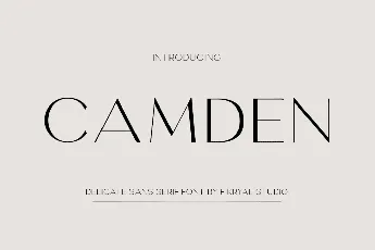 Camden font