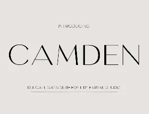 Camden font