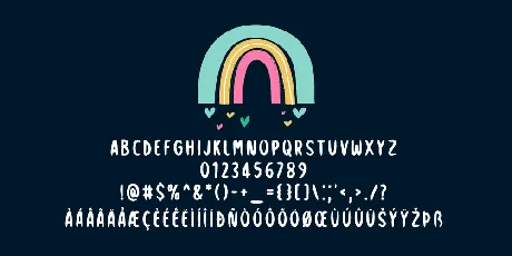 Striking Rainbow font