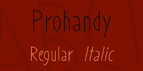 Prohandy font