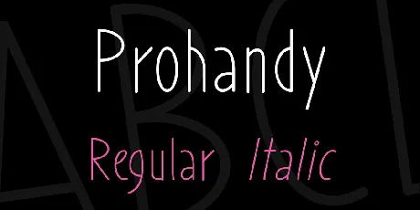 Prohandy font