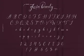 Gloria Beauty Calligraphy font