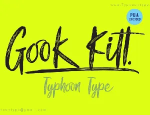 Gook Kitt Brush font