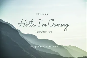 Hello Iâ€™m Coming font