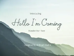 Hello Iâ€™m Coming font