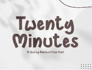 Twenty Minutes font