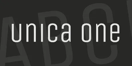 Unica One font