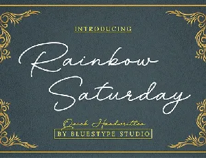 Rainbow Saturday font