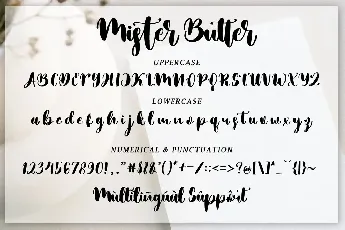 Mister Butter font