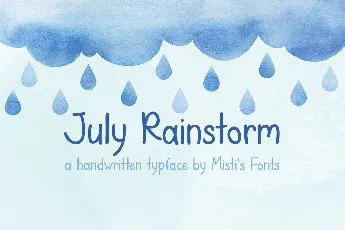 July Rainstorm font