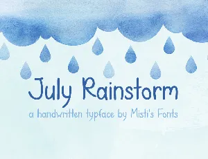 July Rainstorm font