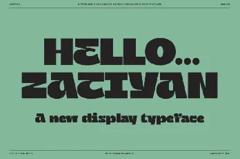 Zatiyan Typeface font