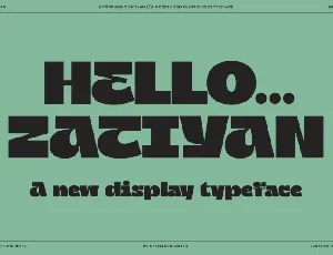 Zatiyan Typeface font