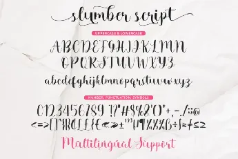 Slumber Script font