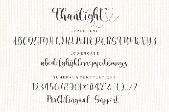 Thanlight font