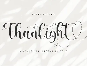 Thanlight font