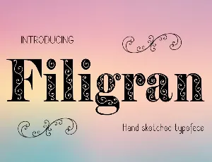 Filigran font