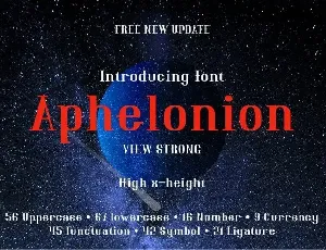 Aphelonion Serif font