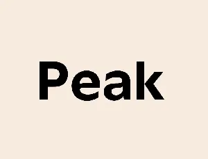 Peak font