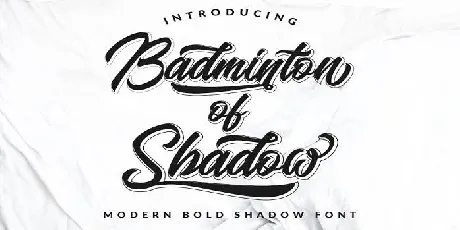 Badminton of Shadow font